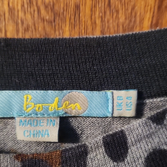 Boden Leopard Print Crewneck Sweater - Picture 2 of 5